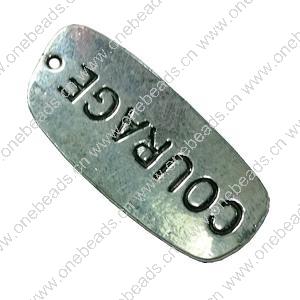 Pendant. Fashion Zinc Alloy jewelry findings. Rectangle  35x15mm. Sold by Bag