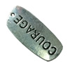 Pendant. Fashion Zinc Alloy jewelry findings. Rectangle  35x15mm. Sold by Bag