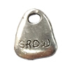 Pendant. Fashion Zinc Alloy jewelry findings.Flat Teardrop 19x15mm. Sold by Bag