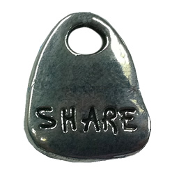 Pendant. Fashion Zinc Alloy jewelry findings.Flat Teardrop 19x12mm. Sold by Bag