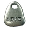 Pendant. Fashion Zinc Alloy jewelry findings.Flat Teardrop 19x12mm. Sold by Bag
