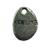Pendant. Fashion Zinc Alloy jewelry findings.Flat Oval 25x15mm. Sold by Bag
