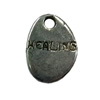 Pendant. Fashion Zinc Alloy jewelry findings.Flat Oval 25x15mm. Sold by Bag
