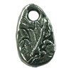 Pendant. Fashion Zinc Alloy jewelry findings.Flat Teardrop 15x10mm. Sold by Bag