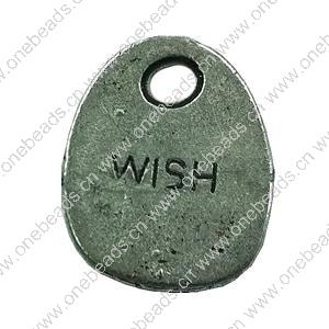 Pendant. Fashion Zinc Alloy jewelry findings.Flat Oval 19x15mm. Sold by Bag