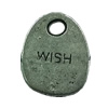 Pendant. Fashion Zinc Alloy jewelry findings.Flat Oval 19x15mm. Sold by Bag
