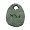 Pendant. Fashion Zinc Alloy jewelry findings.Flat Oval 19x15mm. Sold by Bag