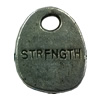 Pendant. Fashion Zinc Alloy jewelry findings.Flat Oval 19x15mm. Sold by Bag