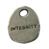 Pendant. Fashion Zinc Alloy jewelry findings.Flat Oval 19x15mm. Sold by Bag