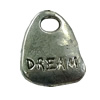 Pendant. Fashion Zinc Alloy jewelry findings.Flat Teardrop 19x12mm. Sold by Bag