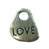 Pendant. Fashion Zinc Alloy jewelry findings.Flat Teardrop 15x12mm. Sold by Bag