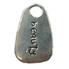 Pendant. Fashion Zinc Alloy jewelry findings.Flat Teardrop 20x13mm. Sold by Bag
