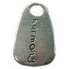 Pendant. Fashion Zinc Alloy jewelry findings.Flat Teardrop 20x13mm. Sold by Bag
