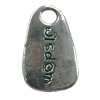 Pendant. Fashion Zinc Alloy jewelry findings.Flat Teardrop 20x13mm. Sold by Bag