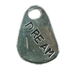 Pendant. Fashion Zinc Alloy jewelry findings.Flat Teardrop 25x18mm. Sold by Bag
