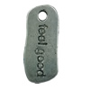 Pendant. Fashion Zinc Alloy jewelry findings. Rectangle 30x11mm. Sold by Bag