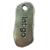 Pendant. Fashion Zinc Alloy jewelry findings. Rectangle 30x11mm. Sold by Bag
