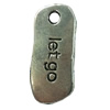 Pendant. Fashion Zinc Alloy jewelry findings. Rectangle 30x11mm. Sold by Bag