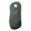 Pendant. Fashion Zinc Alloy jewelry findings. Rectangle 30x11mm. Sold by Bag