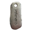 Pendant. Fashion Zinc Alloy jewelry findings. Rectangle 30x11mm. Sold by Bag