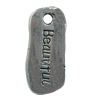 Pendant. Fashion Zinc Alloy jewelry findings. Rectangle 30x11mm. Sold by Bag