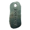 Pendant. Fashion Zinc Alloy jewelry findings. Rectangle 30x11mm. Sold by Bag