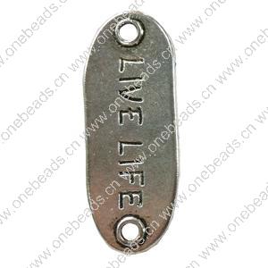 Connector. Fashion Zinc Alloy jewelry findings. 30x11mm. Sold by Bag