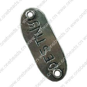 Connector. Fashion Zinc Alloy jewelry findings. 30x11mm. Sold by Bag
