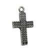 Pendant. Fashion Zinc Alloy Jewelry Findings. Cross 21x11mm. Sold by Bag
