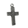 Pendant. Fashion Zinc Alloy Jewelry Findings. Cross 21x11mm. Sold by Bag