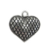 Pendant. Fashion Zinc Alloy Jewelry Findings. Heart 17x16mm. Sold by Bag
