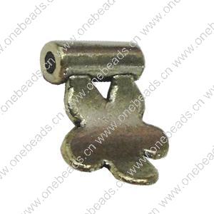 Beads. Fashion Zinc Alloy jewelry findings. Flower 15x12mm. Sold by Bag