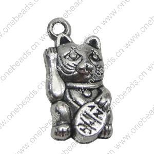 Pendant. Fashion Zinc Alloy Jewelry Findings. Animal 23x12mm. Sold by Bag