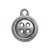 Pendant. Fashion Zinc Alloy Jewelry Findings. Flat Round 16x12mm. Sold by Bag
