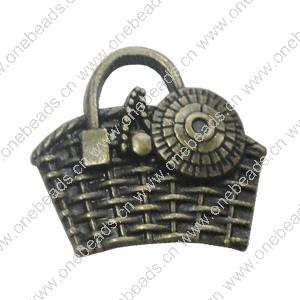 Pendant. Fashion Zinc Alloy Jewelry Findings. Handbag 21x25mm. Sold by Bag