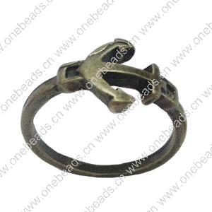 Zinc Alloy Ring, 22x20mm, Inner dia：17mm Sold by Bag