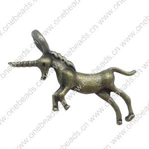 Pendant. Fashion Zinc Alloy Jewelry Findings. Animal 33x23mm. Sold by Bag