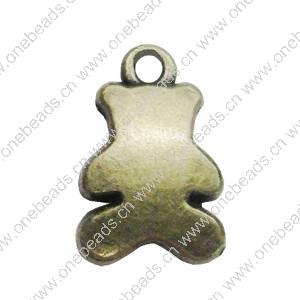 Pendant. Fashion Zinc Alloy Jewelry Findings. Animal 16x11mm. Sold by Bag