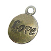 Pendant. Fashion Zinc Alloy Jewelry Findings. Falt Round 16x12mm. Sold by Bag
