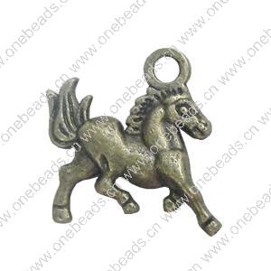 Pendant. Fashion Zinc Alloy Jewelry Findings. Animal 15x15mm. Sold by Bag