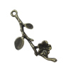 Pendant. Fashion Zinc Alloy Jewelry Findings. Flower 40x17mm. Sold by Bag
