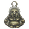 Pendant. Fashion Zinc Alloy Jewelry Findings. Buddha 14x17mm. Sold by Bag
