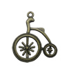 Pendant. Fashion Zinc Alloy Jewelry Findings. bike 32x17mm. Sold by Bag
