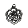 Pendant. Fashion Zinc Alloy Jewelry Findings. Flower 25x20mm. Sold by Bag
