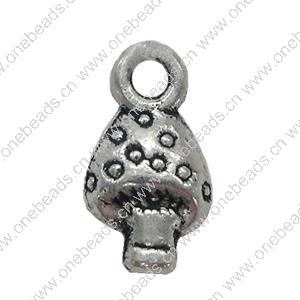 Pendant. Fashion Zinc Alloy Jewelry Findings. Mushroom 13x17mm. Sold by Bag