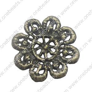 Beads. Fashion Zinc Alloy jewelry findings. Flower 22x22mm. Sold by Bag