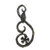 Pendant. Fashion Zinc Alloy Jewelry Findings. Flower 30x12mm. Sold by Bag

