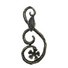 Pendant. Fashion Zinc Alloy Jewelry Findings. Flower 30x12mm. Sold by Bag