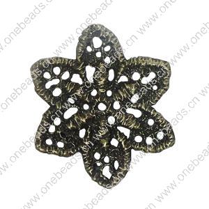 Beads. Fashion Zinc Alloy jewelry findings. Flower 26mm. Sold by Bag
