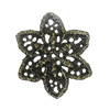 Beads. Fashion Zinc Alloy jewelry findings. Flower 26mm. Sold by Bag